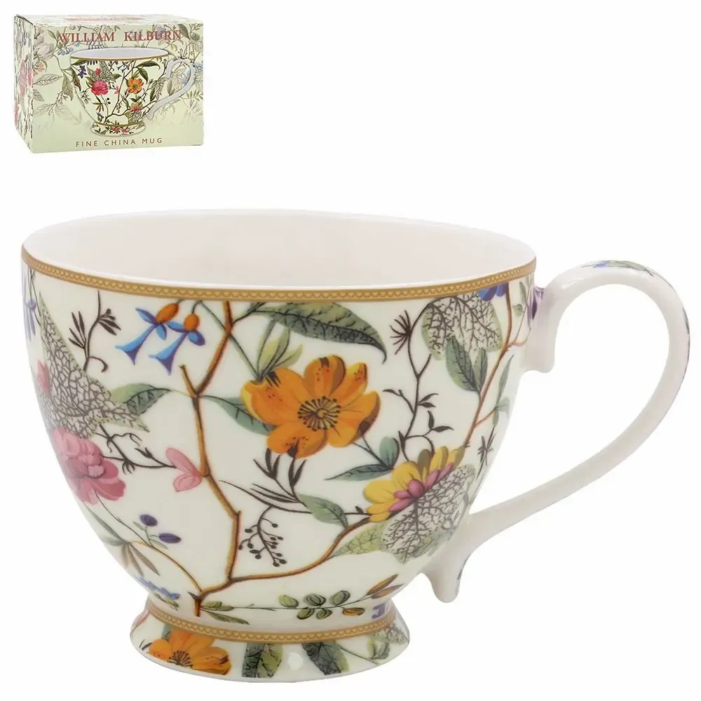 Tea and coffee accessories - footed mug William Kilburn cream - KARENA INTERNATIONAL