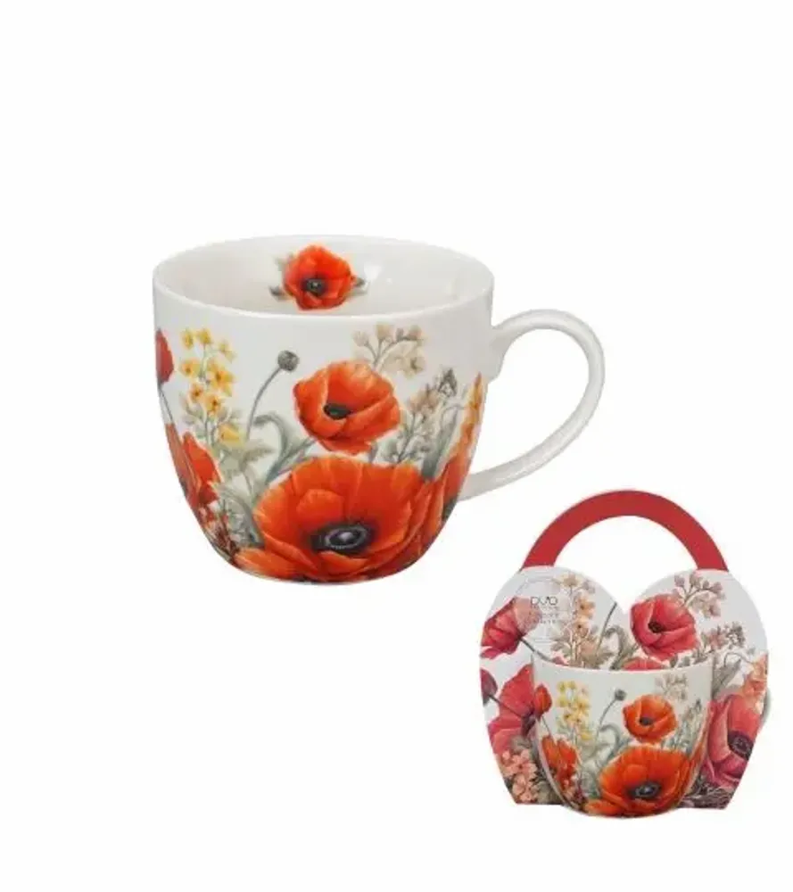 Objets de décoration - mug avec panier papier poppies - KARENA INTERNATIONAL