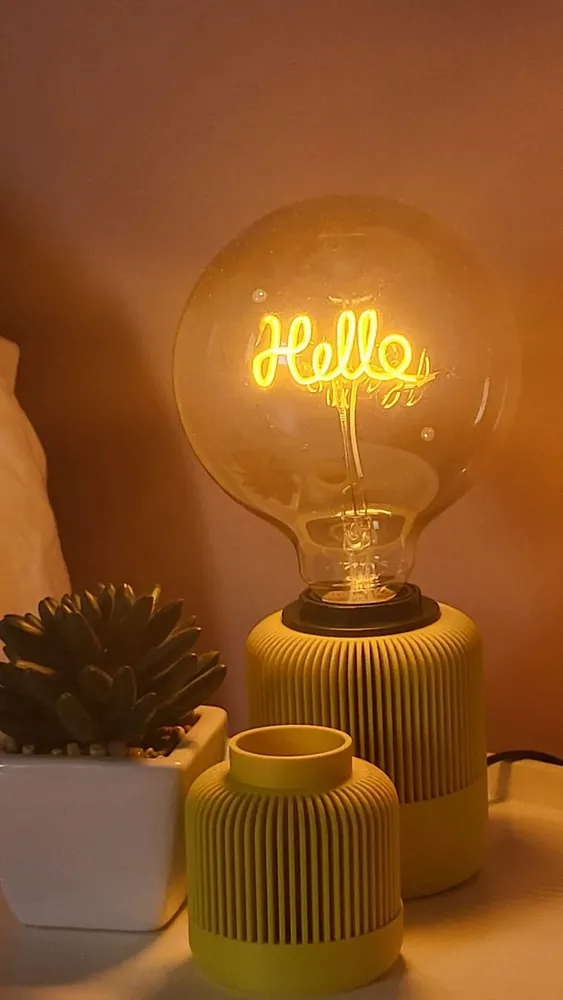 Table lamps - Designer and modern bulb base in 3D printing - CRÉA-TH