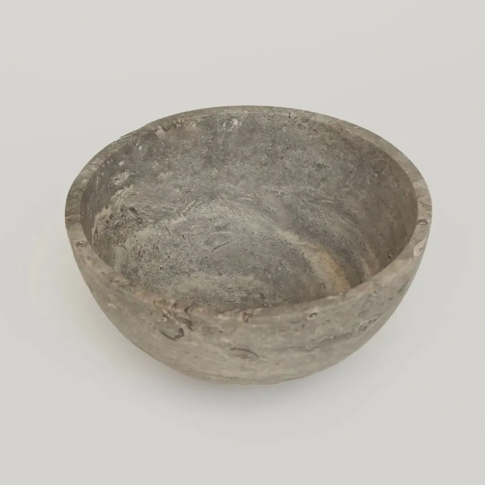 Bols - SILVER TRAVERTINE FRUIT BOWL - CENTERPIECE - KIWANO CONCEPT