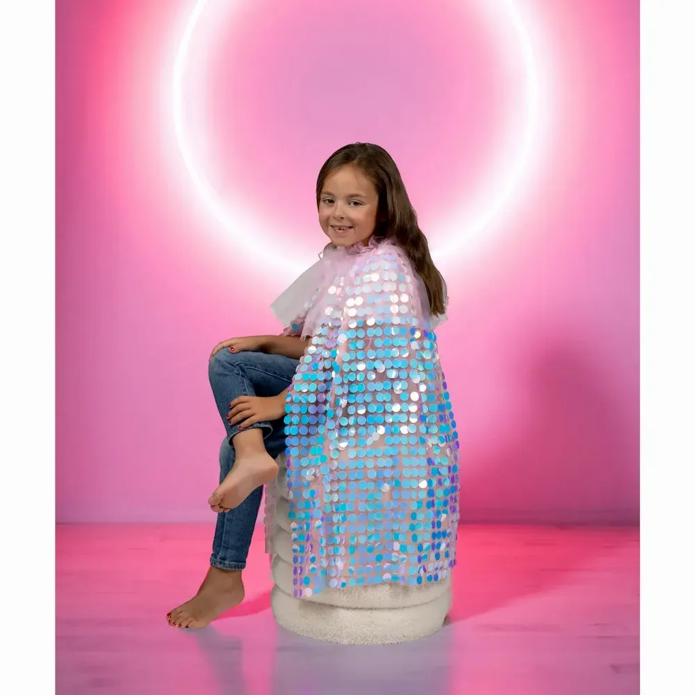 Déguisements pour enfant - Cape Sequins Galaxia rose TU - Déguisement - LABAY