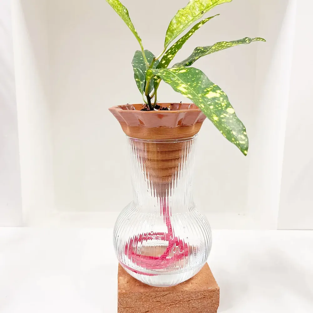 Vases - Nomade ÉMAILLÉ – le vase autonome EN TERRE CUITE 3D - COMMON PLACE YOUR URBAN JUNGLE