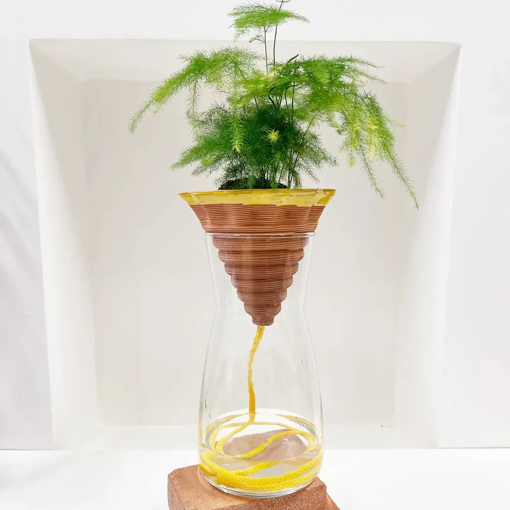 Vases - Nomade ÉMAILLÉ – le vase autonome EN TERRE CUITE 3D - COMMON PLACE YOUR URBAN JUNGLE