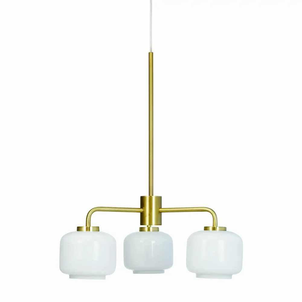 Plafonniers - Lustre Arp opale/laiton à 3 bras - DYBERG LARSEN