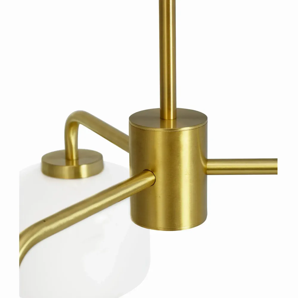 Plafonniers - Lustre Arp opale/laiton à 3 bras - DYBERG LARSEN