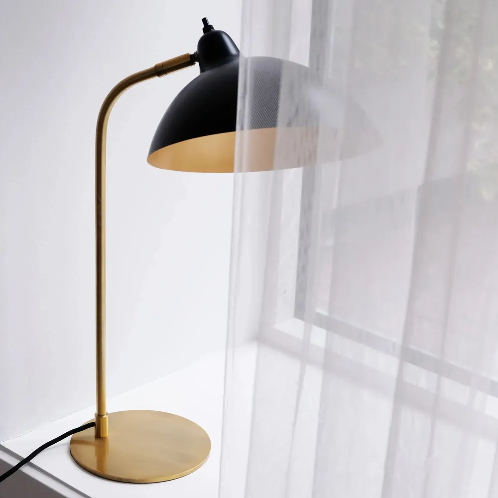 Table lamps - Futura black/ brass table lamp - DYBERG LARSEN