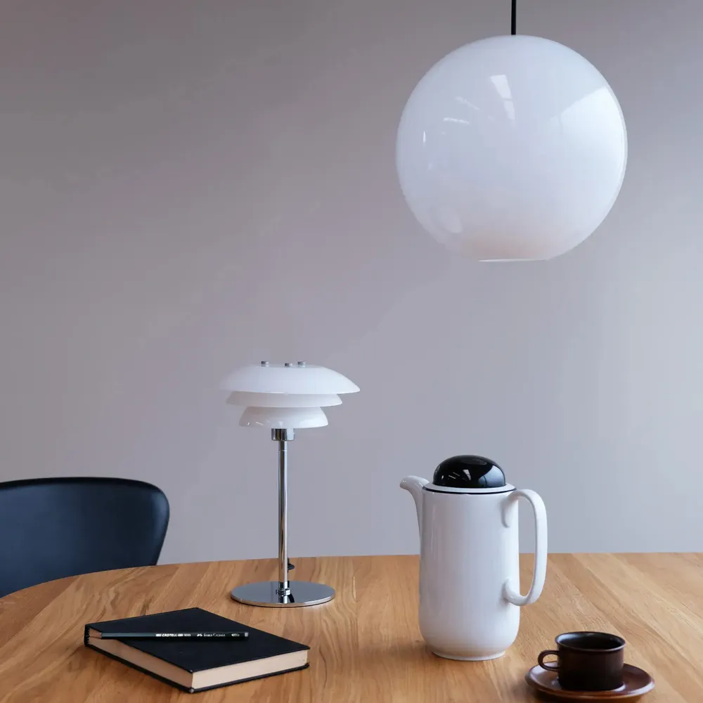 Suspensions - Lampe à suspension opale Cafè D25 - DYBERG LARSEN