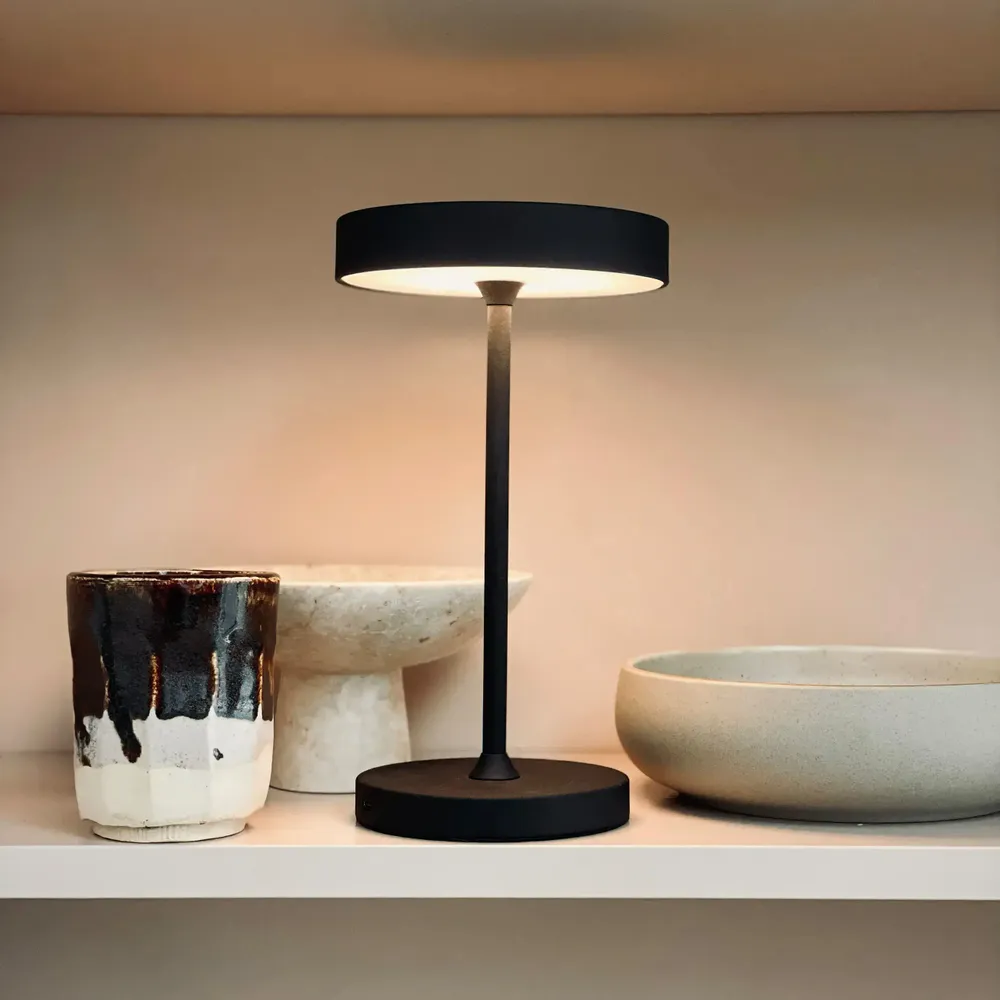 Lampes de table - Lampe de table Starlight H25,5 cm LED Portable Noir/Noir - DYBERG LARSEN