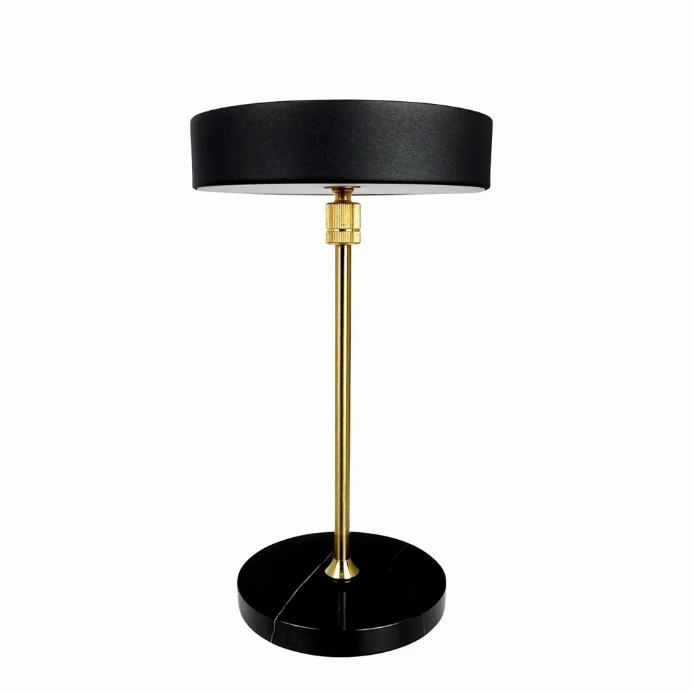 Lampes de table - Lampe de table rechargeable LED MOONLIGHT noire, laiton, marbre - DYBERG LARSEN