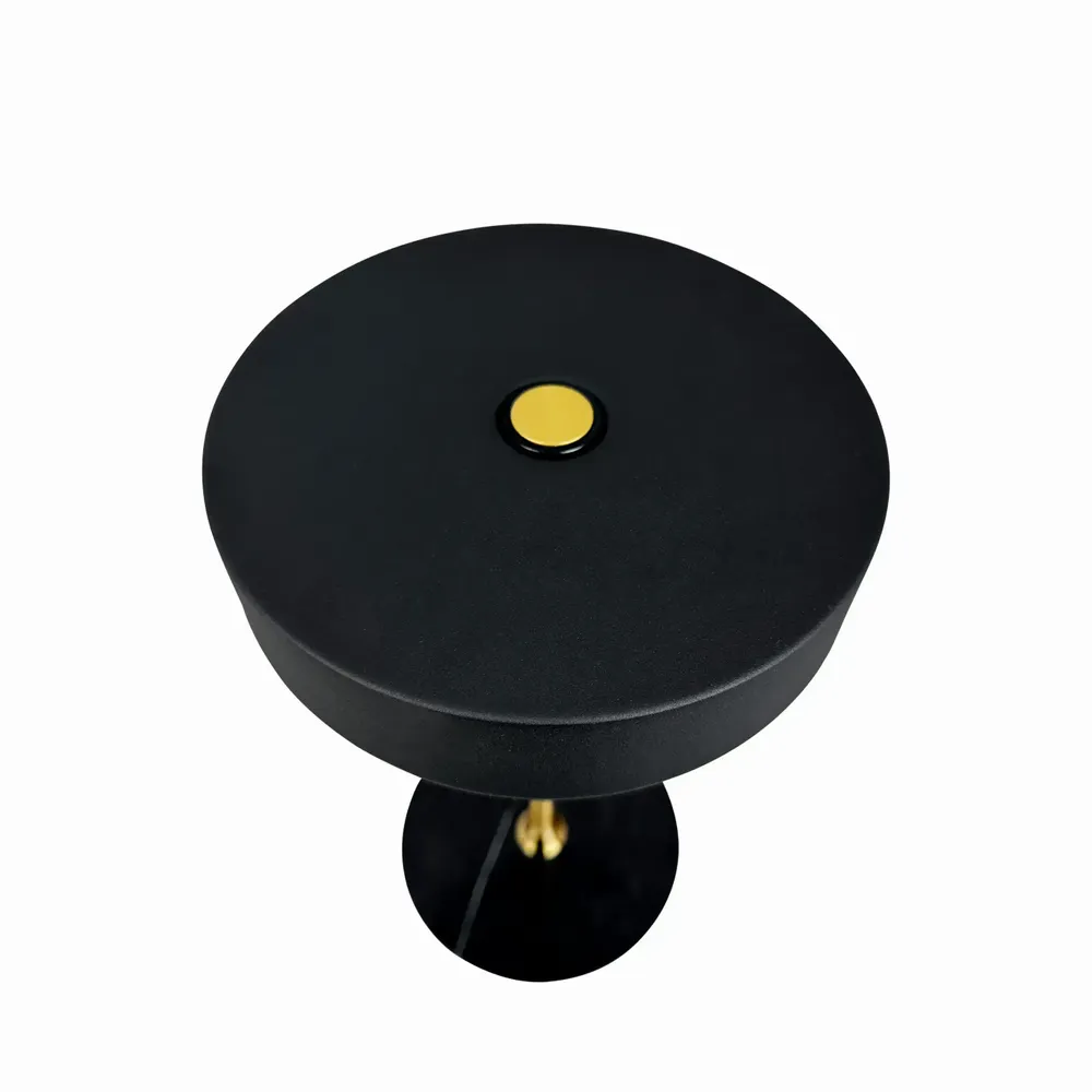 Lampes de table - Lampe de table rechargeable LED MOONLIGHT noire, laiton, marbre - DYBERG LARSEN