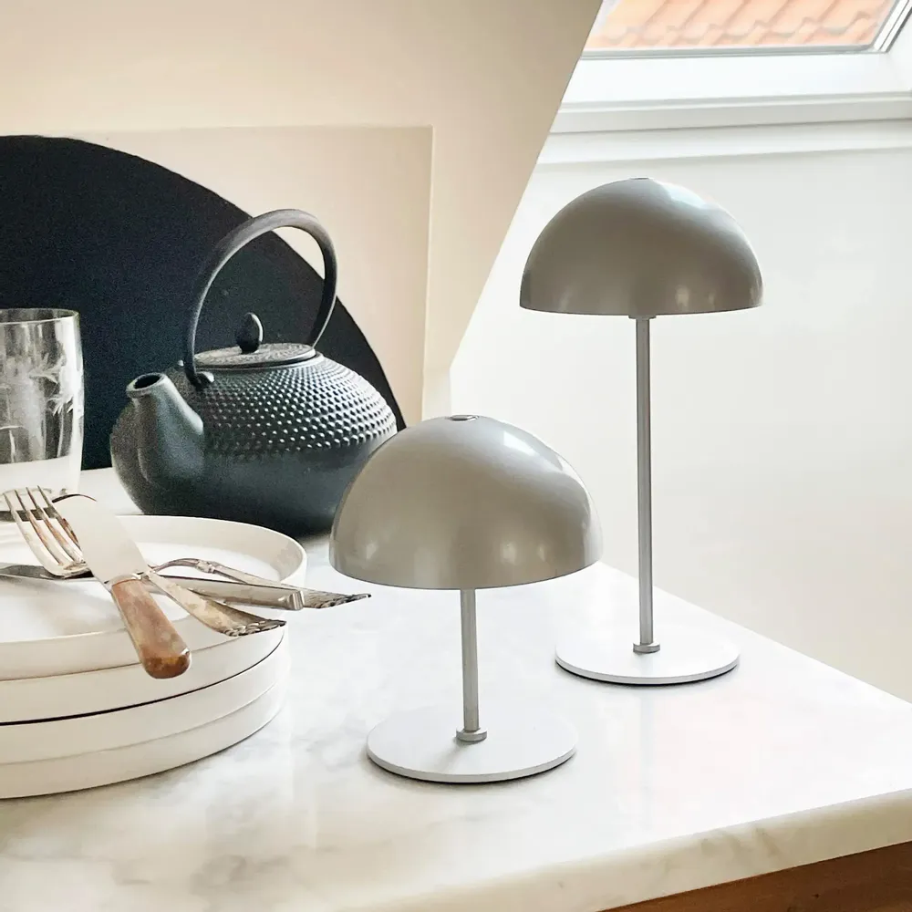 Lampes de table - ALONG LED Minibord lampe sølv 2 stk. je cherche - DYBERG LARSEN