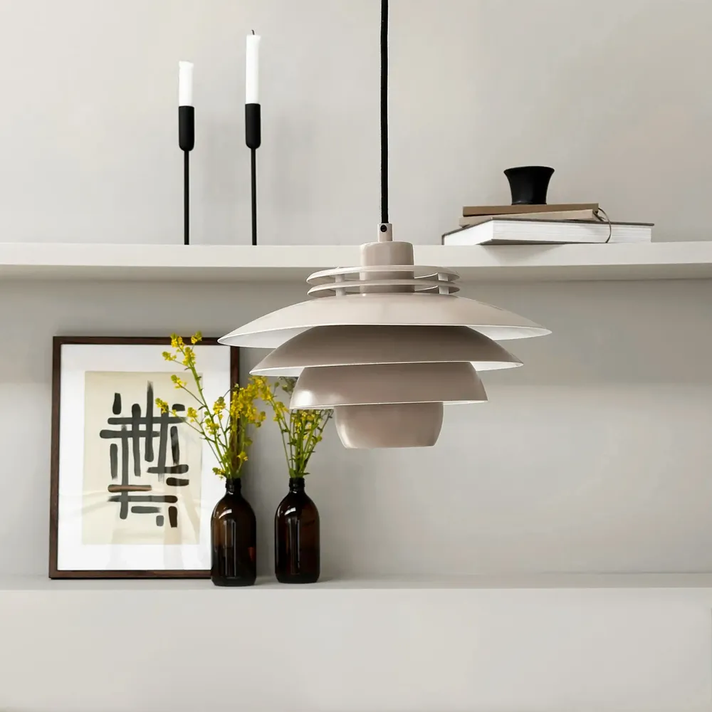 Suspensions - Lampe suspendue Ejka Mini Beige - DYBERG LARSEN