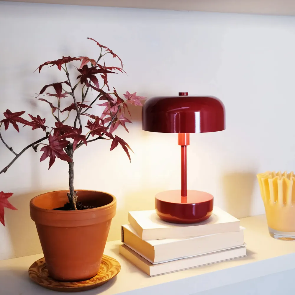 Lampes de table - Lampe de table rechargeable à LED rouge foncé Haipot - DYBERG LARSEN