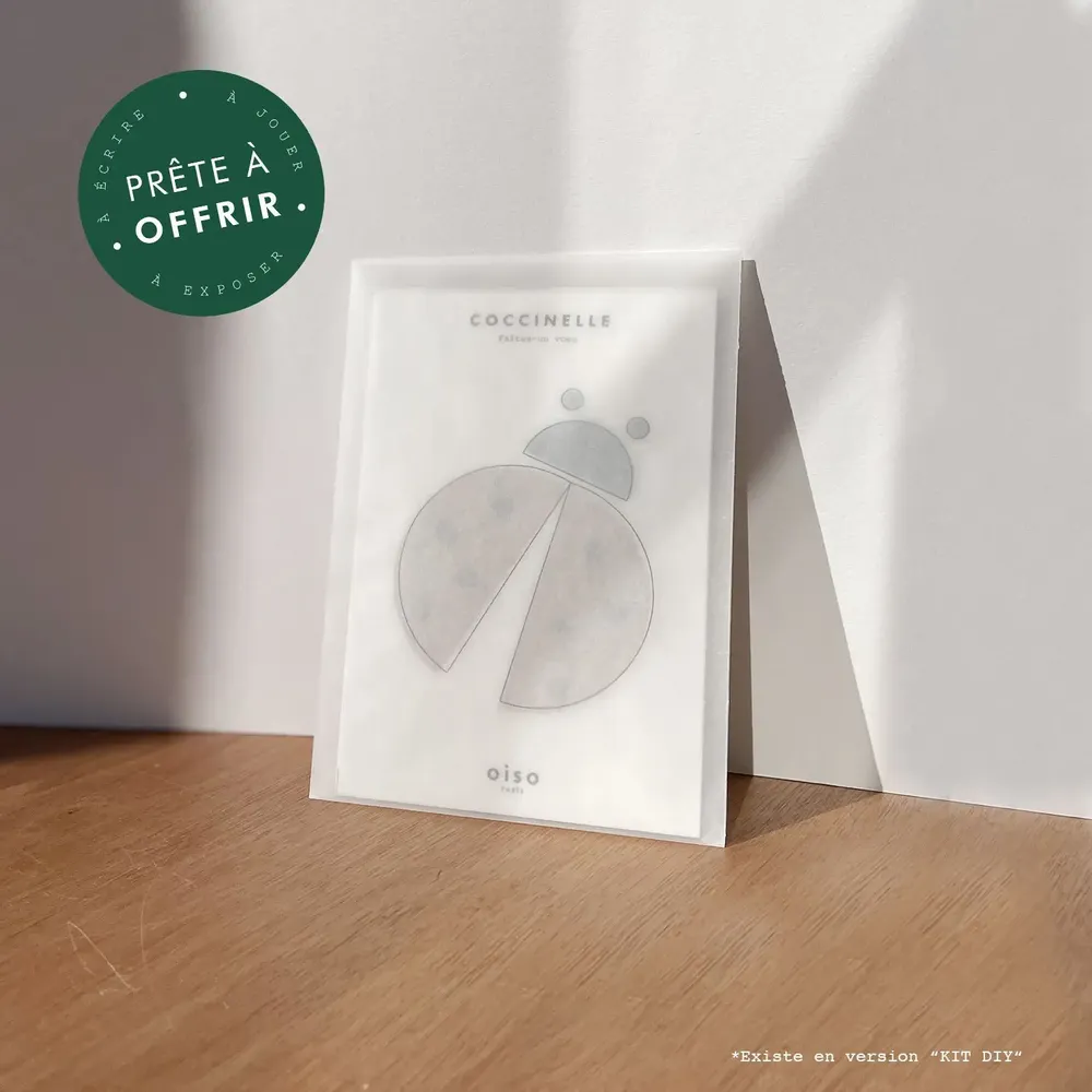 Cadeaux - COCCINELLE Carte-tableau participative OISO® - Blanc ou Kraft - OISO