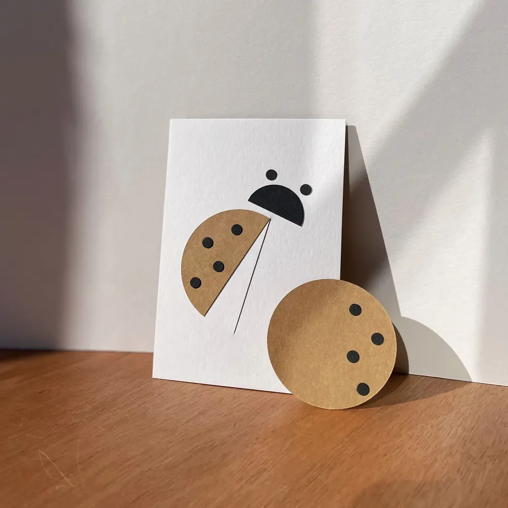 Cadeaux - COCCINELLE Carte-tableau participative OISO® - Blanc ou Kraft - OISO