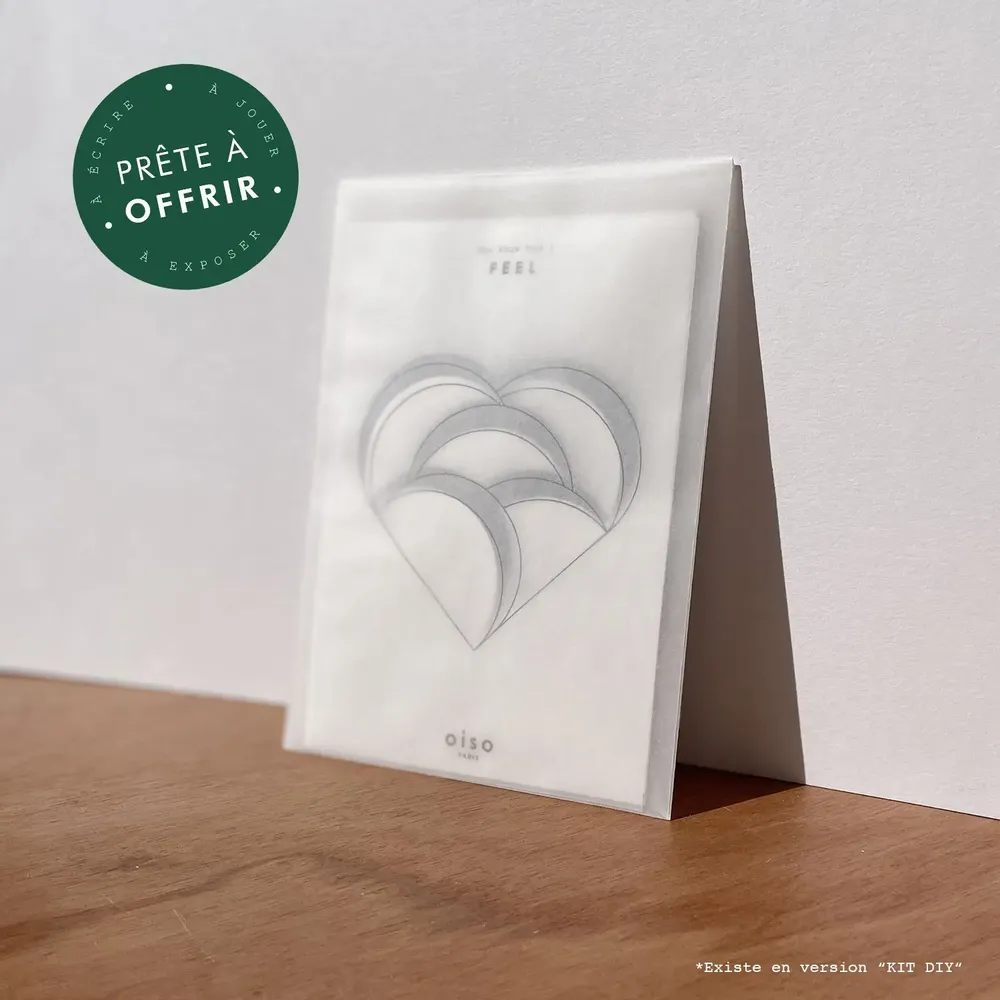 Hotel bedrooms - HEART OISO® Participatory Board Card - White - OISO