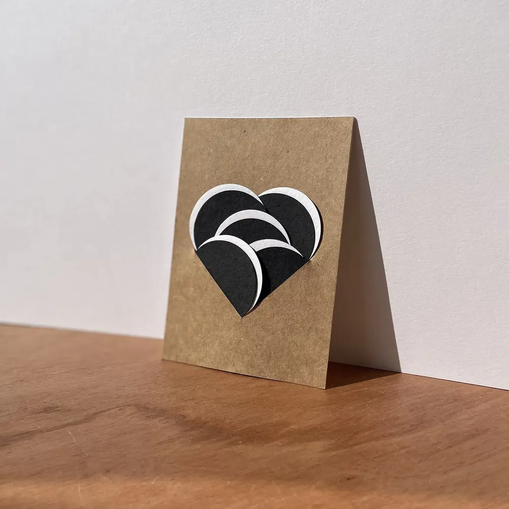 Autres décorations murales - COEUR Carte-objet OISO® - Avec CADRE - Kraft - OISO
