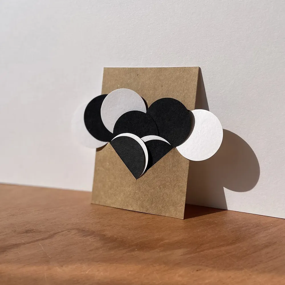 Autres décorations murales - COEUR Carte-objet OISO® - Avec CADRE - Kraft - OISO