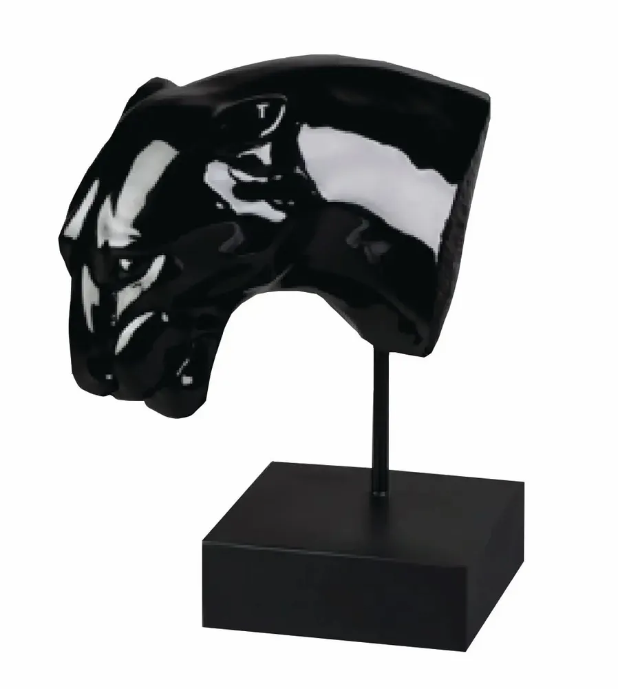 Sculptures, statuettes and miniatures - PANTHER HEAD LARGE - Lacquer Sculpture - MAI HOME DECOR PTE LIMITED