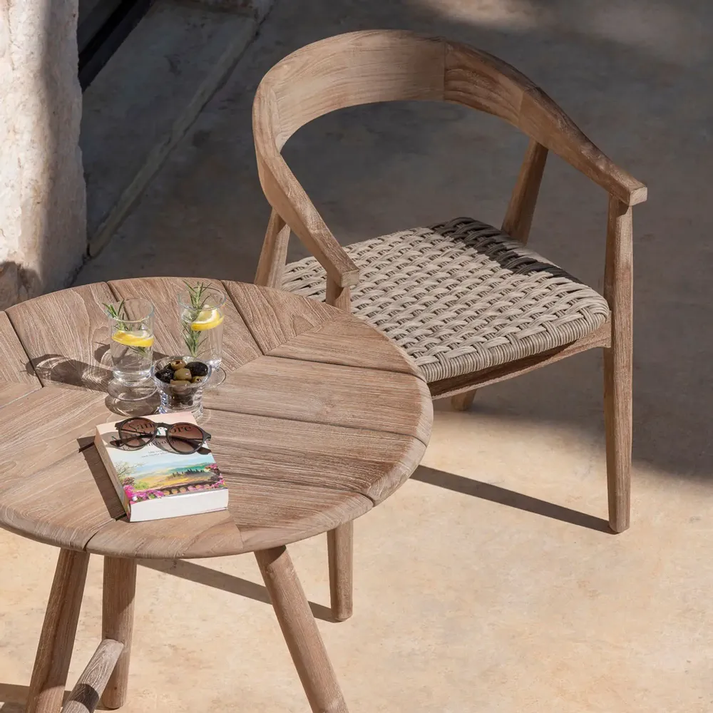 Lawn armchairs - Armchair Faye wicker seat - GOMMAIRE