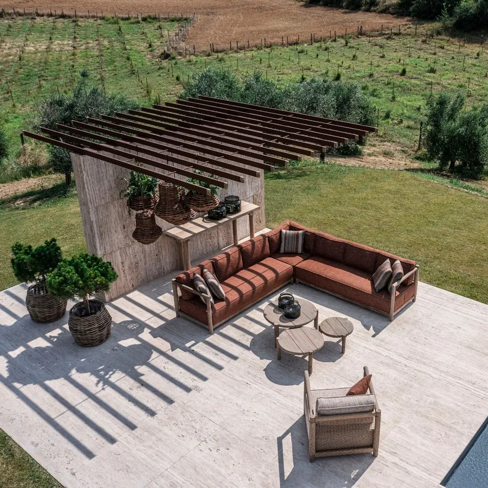 Canapés de jardin - Sofa L-shape Mieke - GOMMAIRE