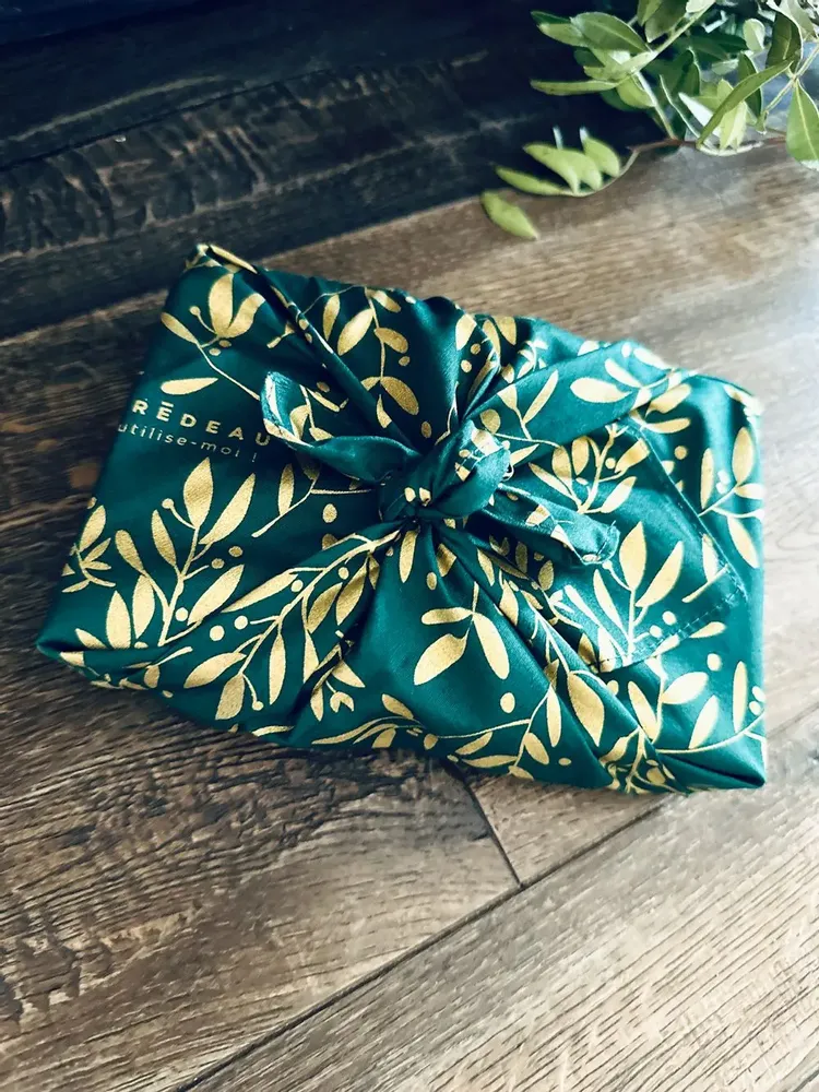 Gifts - Reusable Gift Wrap  3pcs-in-1 Family Pack Recycled Cotton 7 options - CARÉDEAU PAPIER CADEAU RÉUTILISABLE