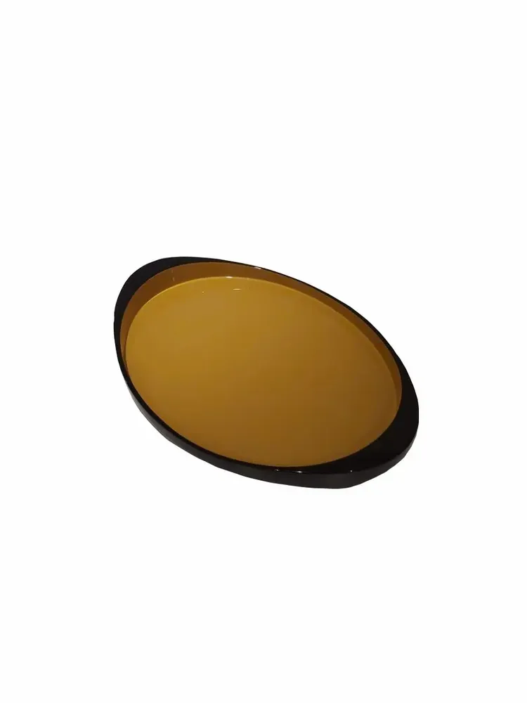 Trays - INES - 2-Tone Oval Lacquer Tray - MAI HOME DECOR