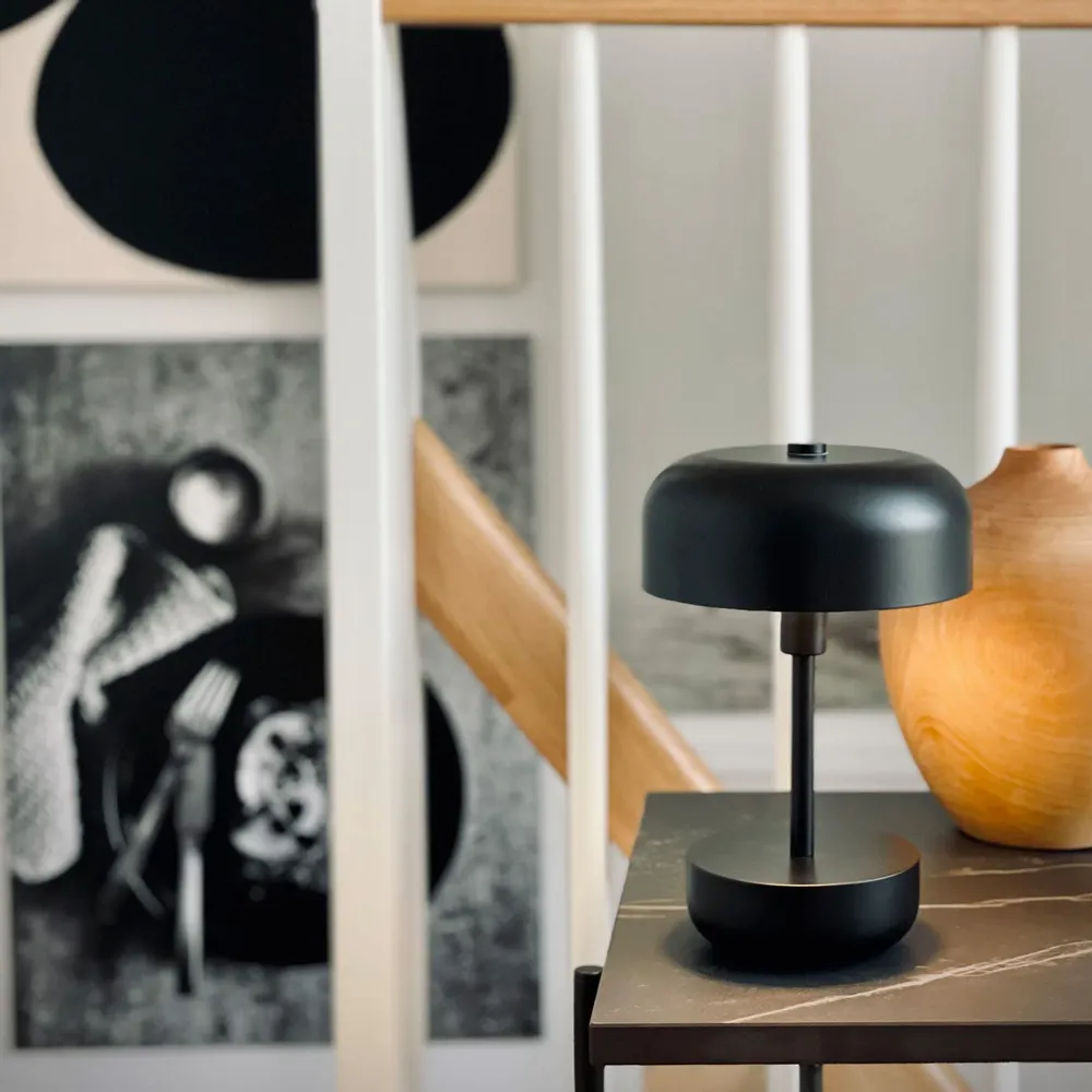 Lampes de table - Lampe LED rechargeable Haipot noire - DYBERG LARSEN