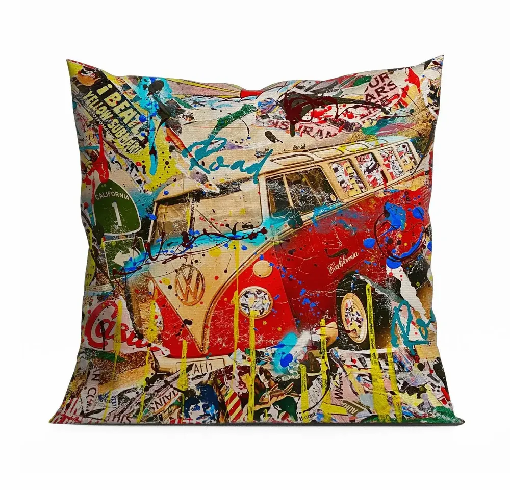 Garden textiles - Van 45 x 45 Outdoor Cushion Cover - Design by Anne Mondy - ARTDECORIS