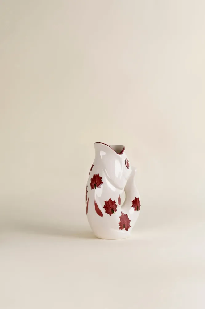 Objets de décoration - Carafe GlouGlou Oeillet Peint Main - Oeillet Rouge peint - CHAROLLES