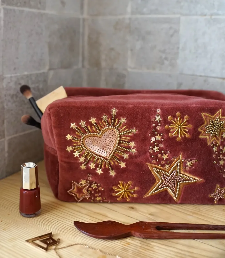 Clutches - Hand embroidered velvet pouches and boxes - MAISON LILO