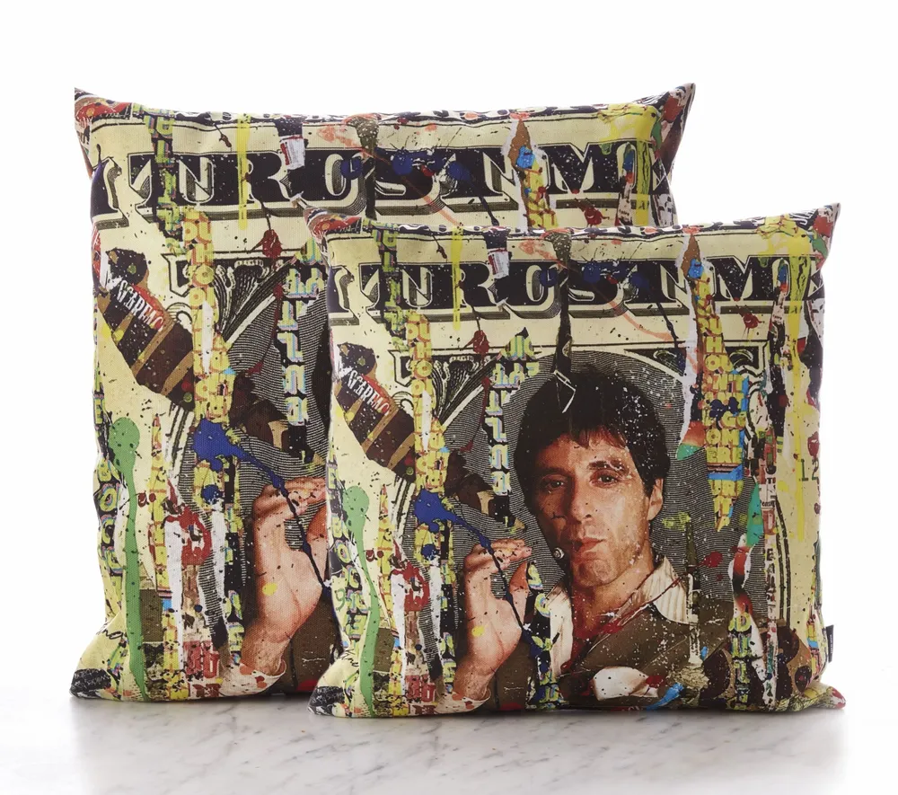 Fabric cushions - Scarface decorative pillow 60 x 60 - Design by Anne Mondy - ARTDECORIS