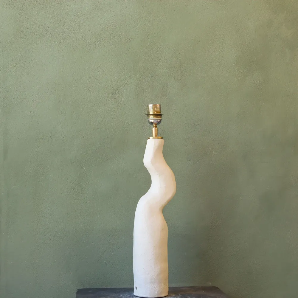 Lampes de table - Flamenco ceramic table lamp unique piece handmade - STUDIO WILD ORANGE