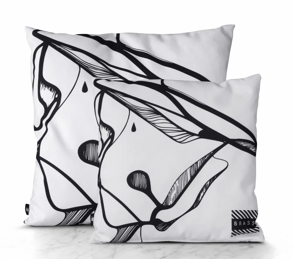 Fabric cushions - White Mobali decorative pillow 60 x 60 - Design by BRASS - ARTDECORIS