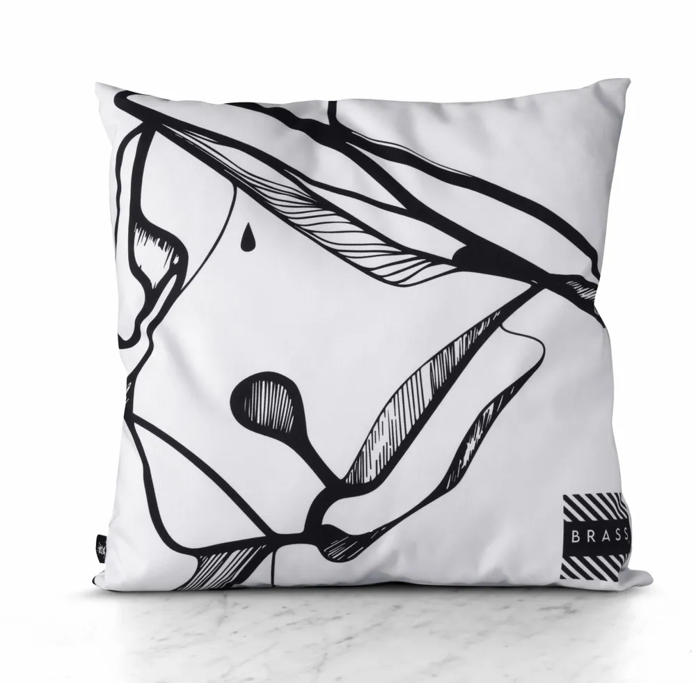 Fabric cushions - White Mobali decorative pillow 60 x 60 - Design by BRASS - ARTDECORIS