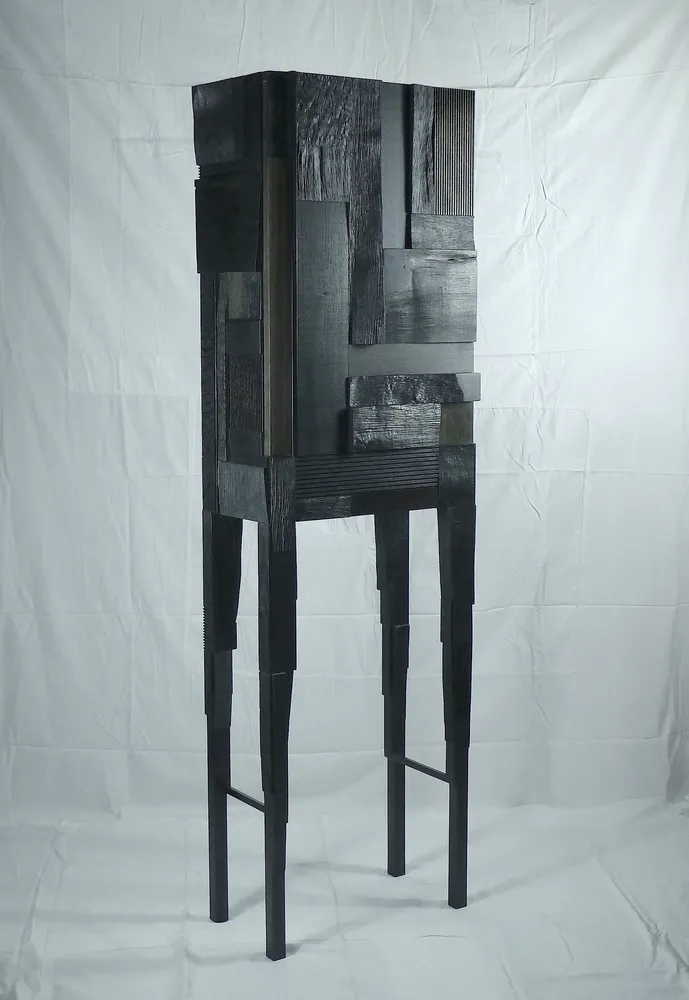 Bookshelves - Cabinet playing with light - JULIEN HARDY EBENISTE