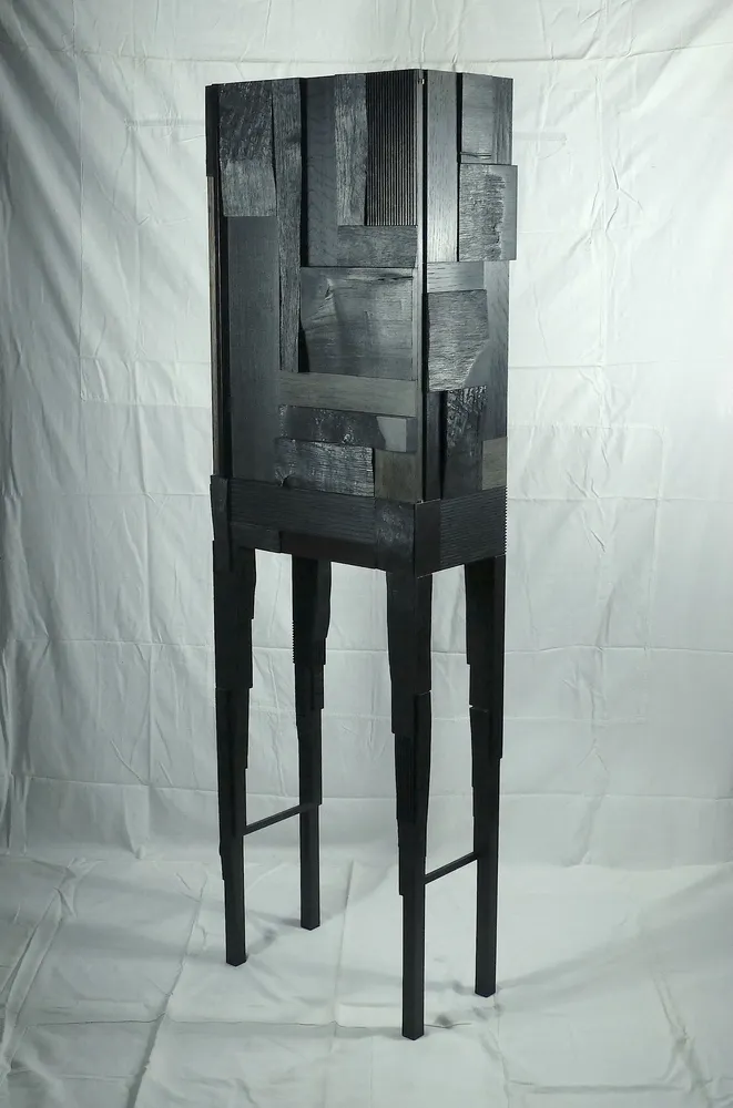 Bookshelves - Cabinet playing with light - JULIEN HARDY EBENISTE