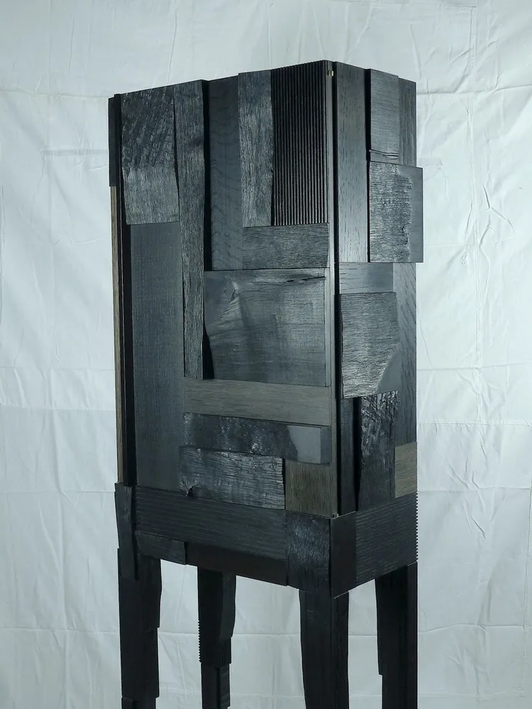 Bookshelves - Cabinet playing with light - JULIEN HARDY EBENISTE