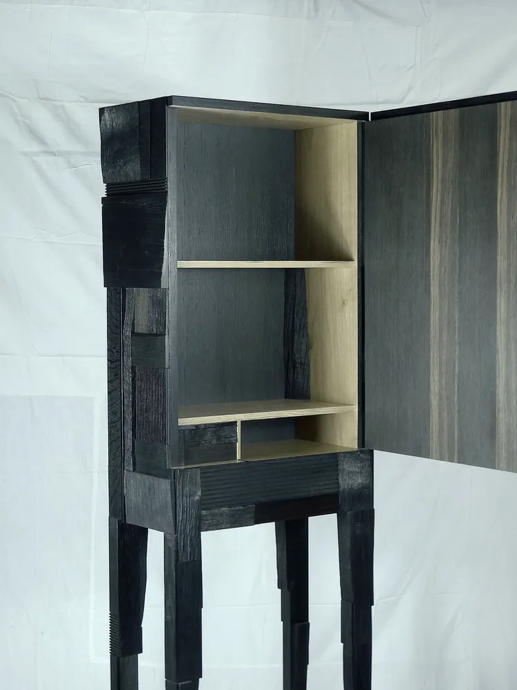 Bookshelves - Cabinet playing with light - JULIEN HARDY EBENISTE