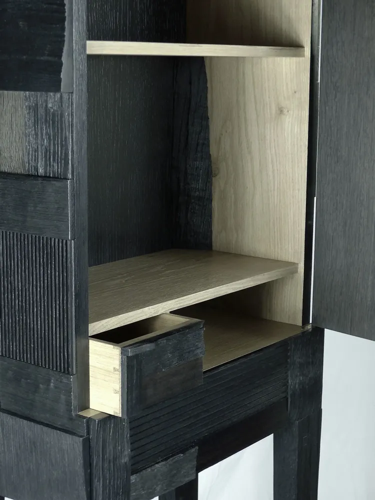 Bookshelves - Cabinet playing with light - JULIEN HARDY EBENISTE