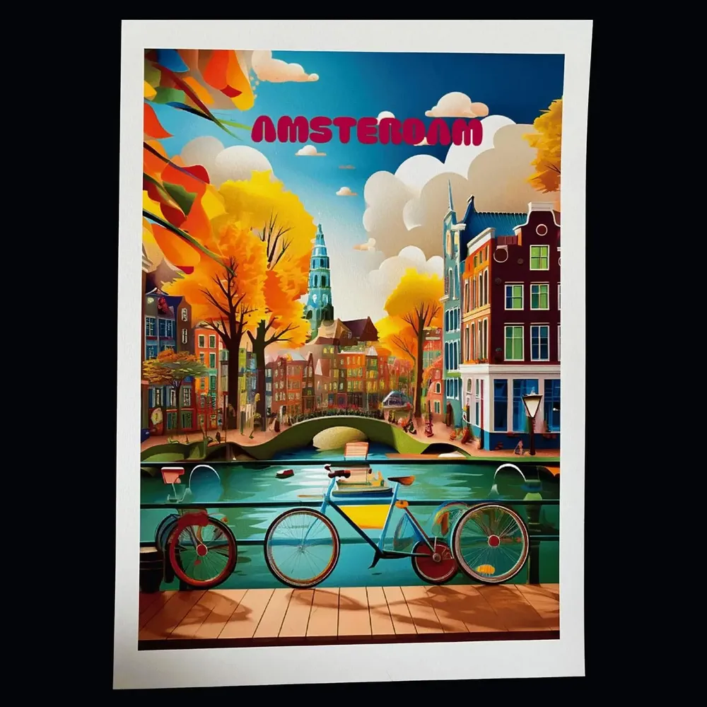 Objets de décoration - Affiche Amsterdam III - EME CULTURE ART