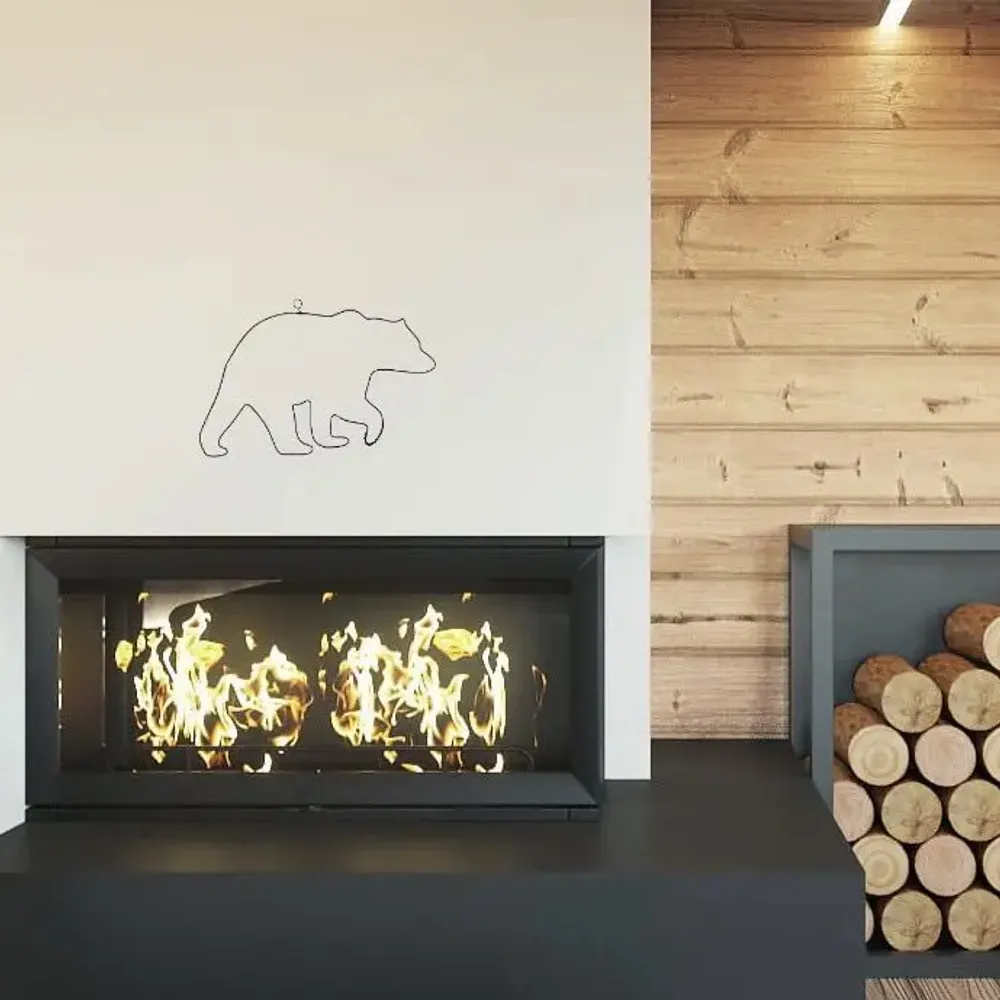 Other wall decoration - Wire Wall Decoration\" Bear\” - to pin - Wall Jewelry - BIJOUX DE MUR