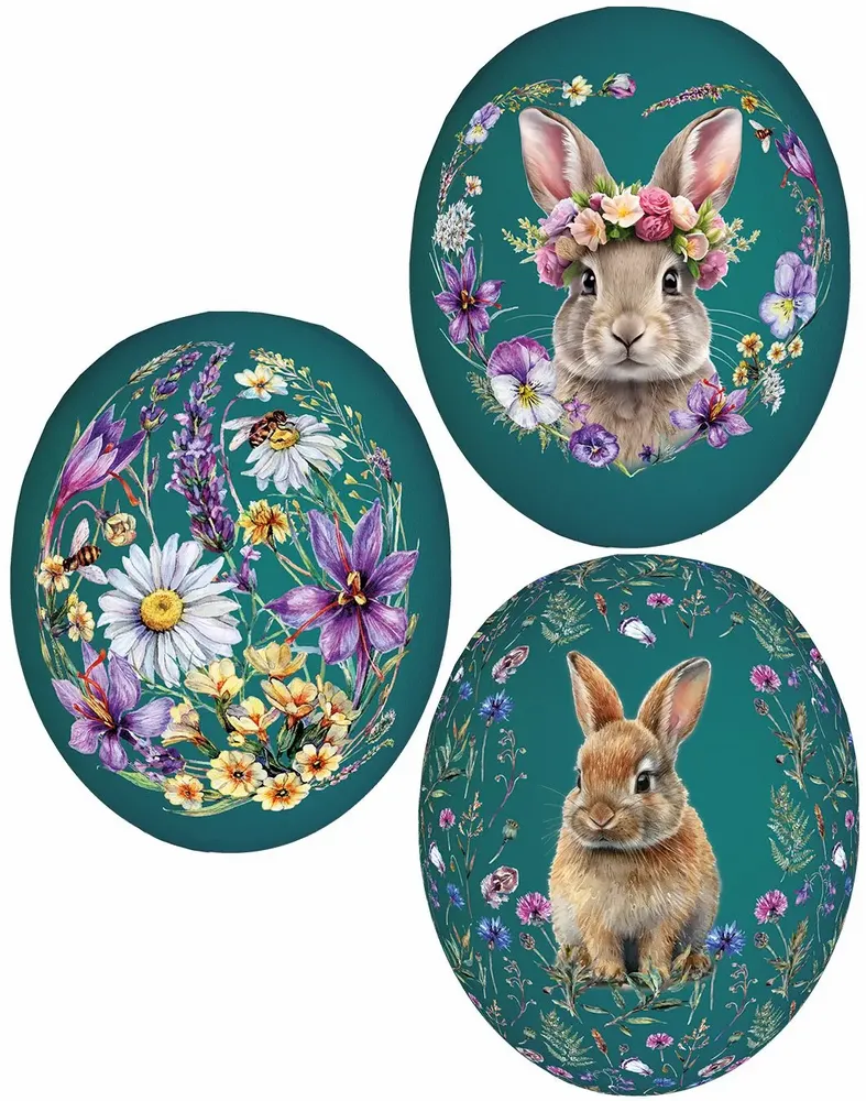 Cadeaux - œufs de Pâques 15 cm 'Floral Couture' - NESTLER GMBH FEINKARTONAGEN