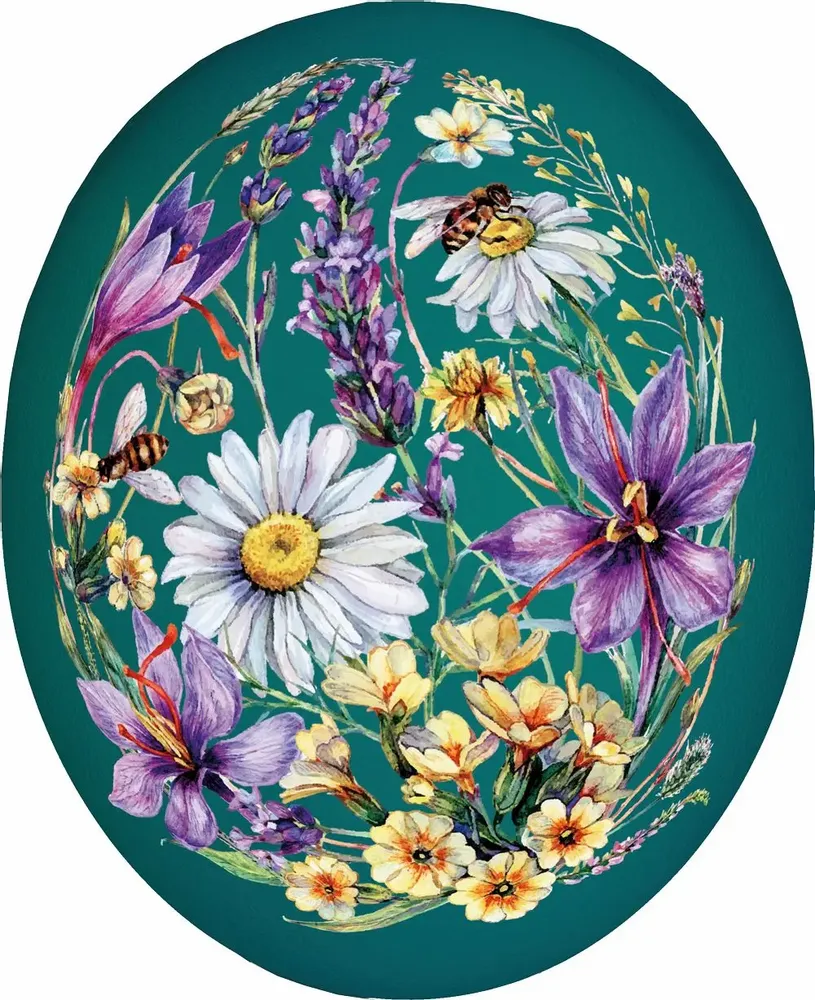 Cadeaux - œufs de Pâques 15 cm 'Floral Couture' - NESTLER GMBH FEINKARTONAGEN