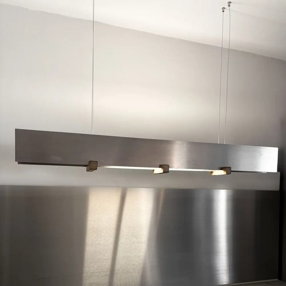 Hanging lights - Large Sculptural Stainless Steel Pendant Light - CASE STUDIOS