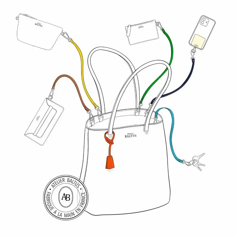 Petite maroquinerie - Lien Lampe LED en cuir – Éclairez votre sac avec style - ATELIER BALTUS