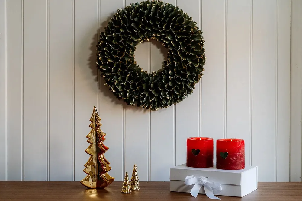 Décorations pour tables de Noël - Sapin de Noël doré festonné - WE LOVE SEASONS