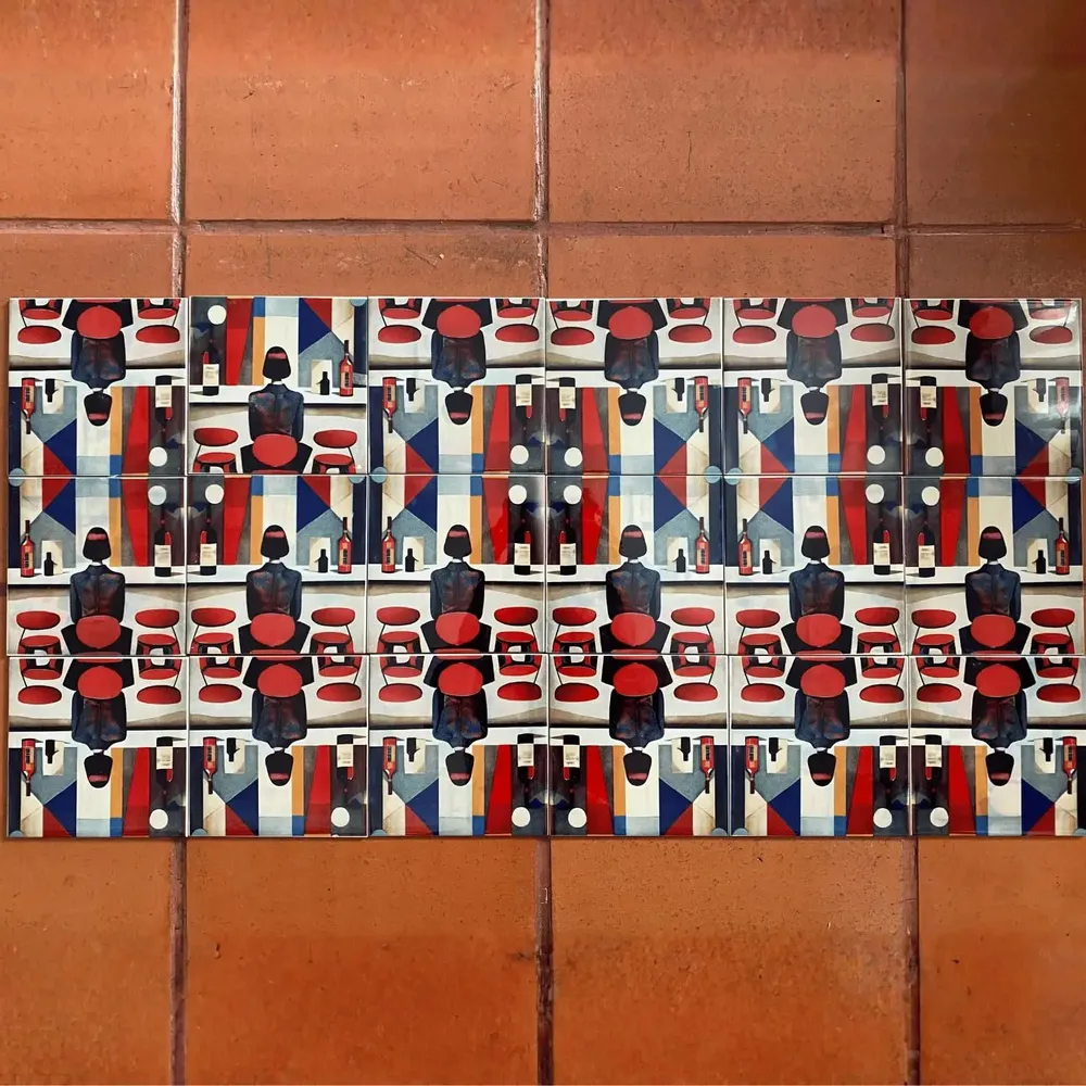 Revêtements muraux - Panneau Décoratif en Carreaux d’Art - 50´s Bar - EME CULTURE ART