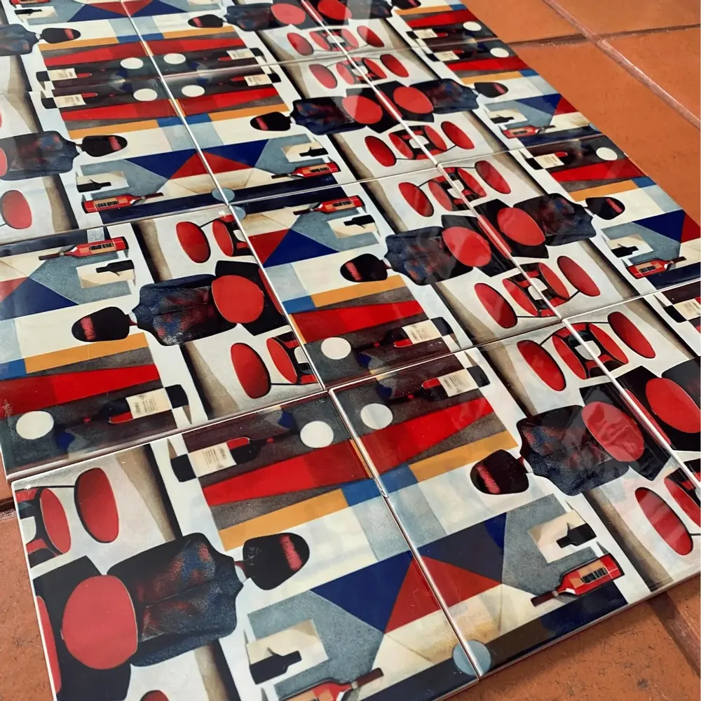 Revêtements muraux - Panneau Décoratif en Carreaux d’Art - 50´s Bar - EME CULTURE ART