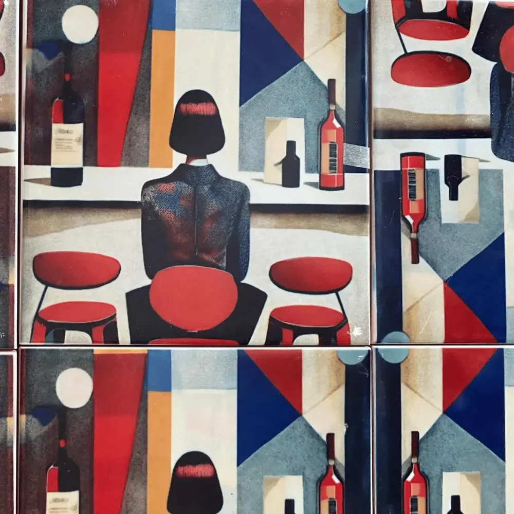 Revêtements muraux - Panneau Décoratif en Carreaux d’Art - 50´s Bar - EME CULTURE ART